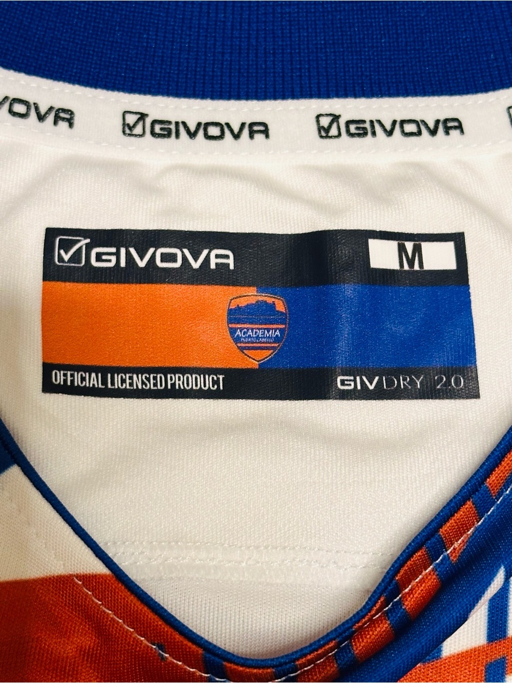 Men's White Athletic Jersey with Orange & Blue Graphic - Picture 7 of 10
